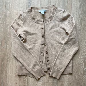 Light tan Banana Republic wool cardigan